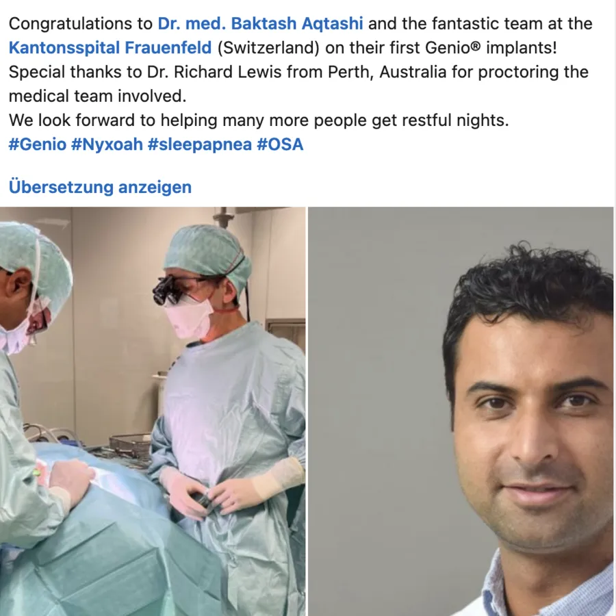 Genio-Implantat Operation